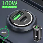 100W Dual-Core Mini Car Charger: USB Type-C & QC3.0 Fast Charging for Phones - Image 2