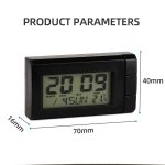 Digital Car Thermometer & Clock with Luminous LCD Display - Image 2