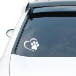 Adorable Heart & Paw Print Car Sticker - Image 6