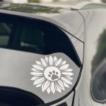 Sunflower & Dog Paw Vinyl Decal - Image 6