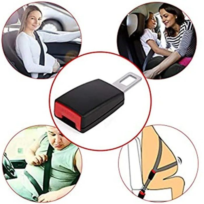 2-Pack Seat Belt Extender - Car Safety Belt Buckle Extension Clip - Image 3