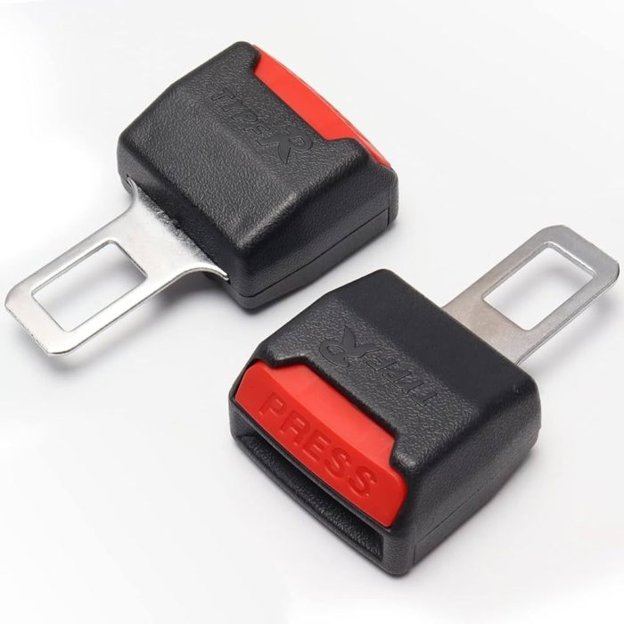 2-Pack Seat Belt Extender - Car Safety Belt Buckle Extension Clip - Image 1