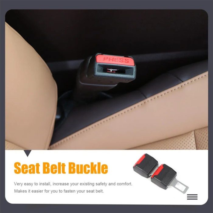 2-Pack Seat Belt Extender - Car Safety Belt Buckle Extension Clip - Image 5