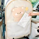 Cute Bear & Rabbit Cartoon Car Seat Kick Mat - Image 5