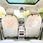 Cute Bear & Rabbit Cartoon Car Seat Kick Mat - Image 3