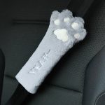 Soft Velvet Cat Paw Seat Belt Cover - Image 2