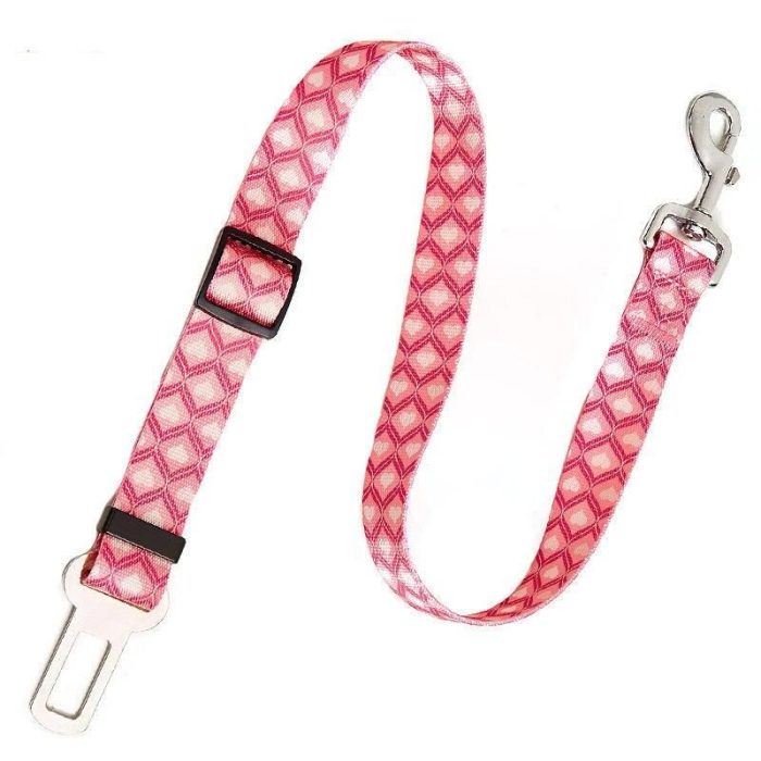 Adjustable Fashionable Pet Car Safety Seat Belt - Durable Dog Harness and Leash - Image 1