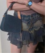 Y2k Vintage Patchwork Denim Mini Skirt - Summer Harajuku A-line Fashion - Image 5