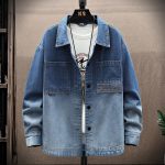 Men's Casual Streetwear Denim Jacket - Loose Fit Hip Hop Style - Image 3