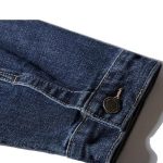 Classic Plus Size Denim Jacket - Dark Blue Cotton Blend for Men - Image 7