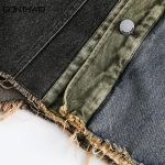 2023 Vintage Plaid Patchwork Denim Jacket - Streetwear Hip Hop Fashion - Image 5