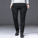 Winter Essential Fleece-Lined Slim Fit Jeans - Men's Warm Stretch Denim - Image 2