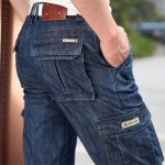 Men's Casual Military Cargo Jeans - Multi-Pocket Comfort Fit - Image 2