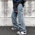 Men's Baggy Y2K Streetwear Jeans - Hip Hop Denim Straight Leg Trousers - Image 2