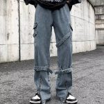Men's Baggy Y2K Streetwear Jeans - Hip Hop Denim Straight Leg Trousers - Image 3