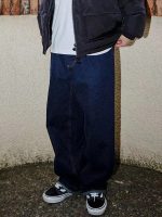 Men's Y2K Wide-Leg Streetwear Jeans - Hip Hop Embroidered Denim - Image 5