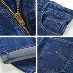 Men's Stretch Slim Fit Straight Jeans - Classic Cotton Denim Trousers - Image 7