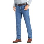 Men's Stretch Slim Fit Straight Jeans - Classic Cotton Denim Trousers - Image 5