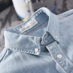 2023 Spring Essential Men's Slim-Fit Cotton Denim Shirt - Image 5