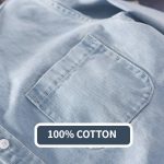 2023 Spring Essential Men's Slim-Fit Cotton Denim Shirt - Image 4