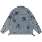 Unisex Embroidered Hip Hop Denim Jacket - Casual Streetwear - Image 3