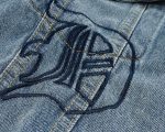 Unisex Embroidered Hip Hop Denim Jacket - Casual Streetwear - Image 5