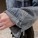 Chic Cropped Denim Jacket - Women's Lace-Up Jean Outerwear for All Seasons - Image 7