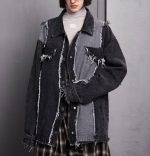 2023 Unisex Vintage Denim Tassel Jacket | Hip Hop Patchwork Streetwear - Image 6
