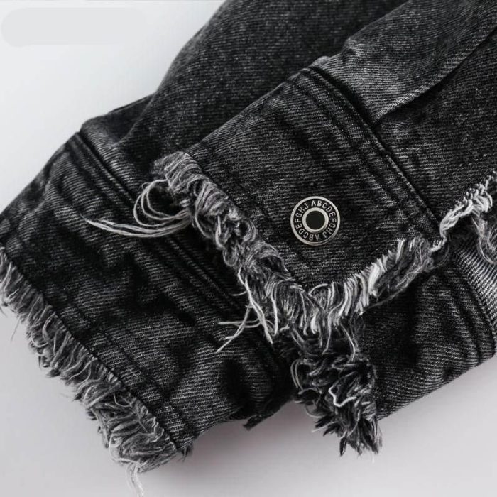 2023 Unisex Vintage Denim Tassel Jacket | Hip Hop Patchwork Streetwear - Image 5