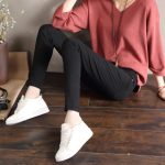 High Waist Stretch Skinny Jeans - Black & White Women's Denim - Image 5