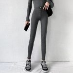 High-Waist Stretch Skinny Jeans - Sexy Gray Denim for Women - Image 6