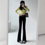 Y2K Aesthetic Flare Jeans - Low Waist Vintage Split Hem Denim - Image 5