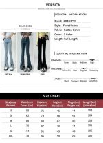 Y2K Aesthetic Flare Jeans - Low Waist Vintage Split Hem Denim - Image 7