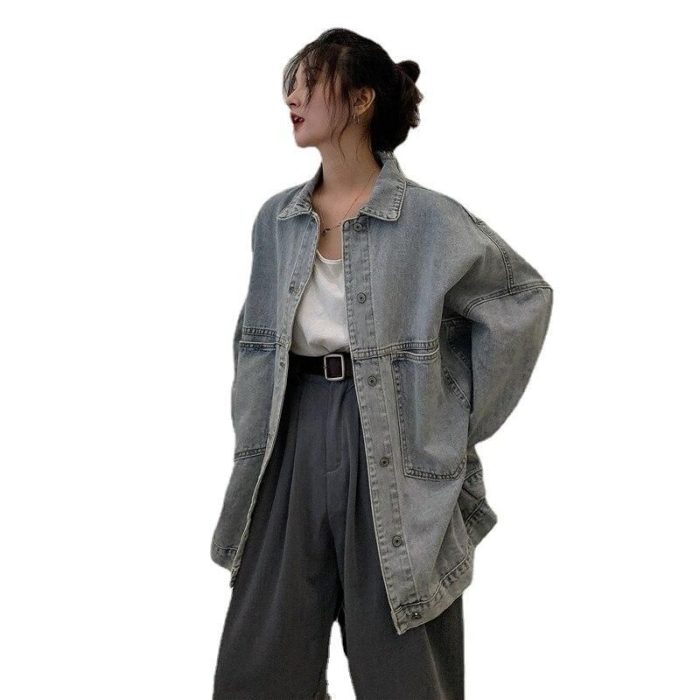 2023 Retro Chic Denim Jacket - Women's Loose Fit Cardigan Top - Image 1