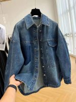 Korean High Street Oversized Denim Jacket - Autumn/Winter Vintage Style - Image 3