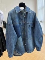 Korean High Street Oversized Denim Jacket - Autumn/Winter Vintage Style - Image 2