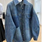 Korean High Street Oversized Denim Jacket - Autumn/Winter Vintage Style