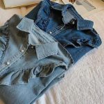 Elegant Ruffle Denim Blouse - Casual Princess Sleeve Jean Shirt for Women - Image 4