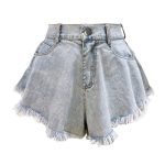 High-Waist Tassel Denim Shorts for Women - Image 6
