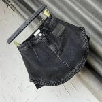 Chic High-Waist Denim Shorts - A-Line Summer Fashion for Women - Image 3