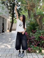 Y2K Vintage Denim Wide-Leg Shorts - Summer Harajuku Streetwear - Image 5