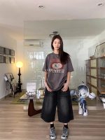 Y2K Vintage Denim Wide-Leg Shorts - Summer Harajuku Streetwear - Image 6