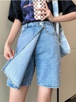 High-Waist Plus Size Denim Skirt Shorts - Summer Casual Chic - Image 2