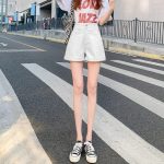 High Waist A-line Denim Shorts - Summer Casual Wide Leg Women's Shorts - Image 4