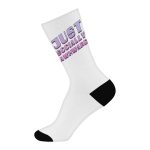 Socially Awkward Socks - Trendy Novelty Socks - Illustration Crew Socks - Image 2