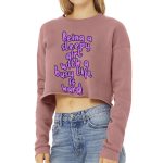 Being a Sleepy Girl Cropped Sweatshirt - Cool Design Women's Sweatshirt - Best Print Crop Crew Sweatshirt - Image 3