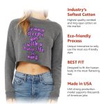 Being a Sleepy Girl Cropped Sweatshirt - Cool Design Women's Sweatshirt - Best Print Crop Crew Sweatshirt - Image 6