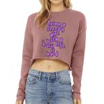 Being a Sleepy Girl Cropped Sweatshirt - Cool Design Women's Sweatshirt - Best Print Crop Crew Sweatshirt - Image 2