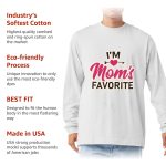 I'm Mom's Favorite Long Sleeve T-Shirt - Cute T-Shirt - Graphic Long Sleeve Tee - Image 6