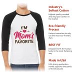 I'm Mom's Favorite Baseball T-Shirt - Cute T-Shirt - Graphic Baseball Tee - Image 6